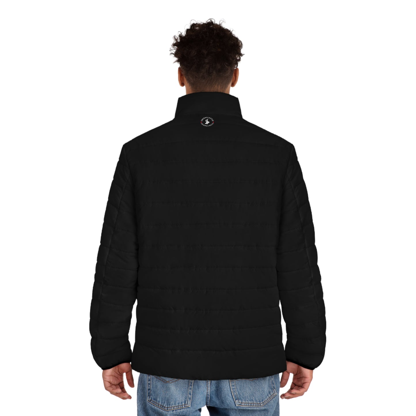 Black Edition Logo Patch Men's Puffer Jacket