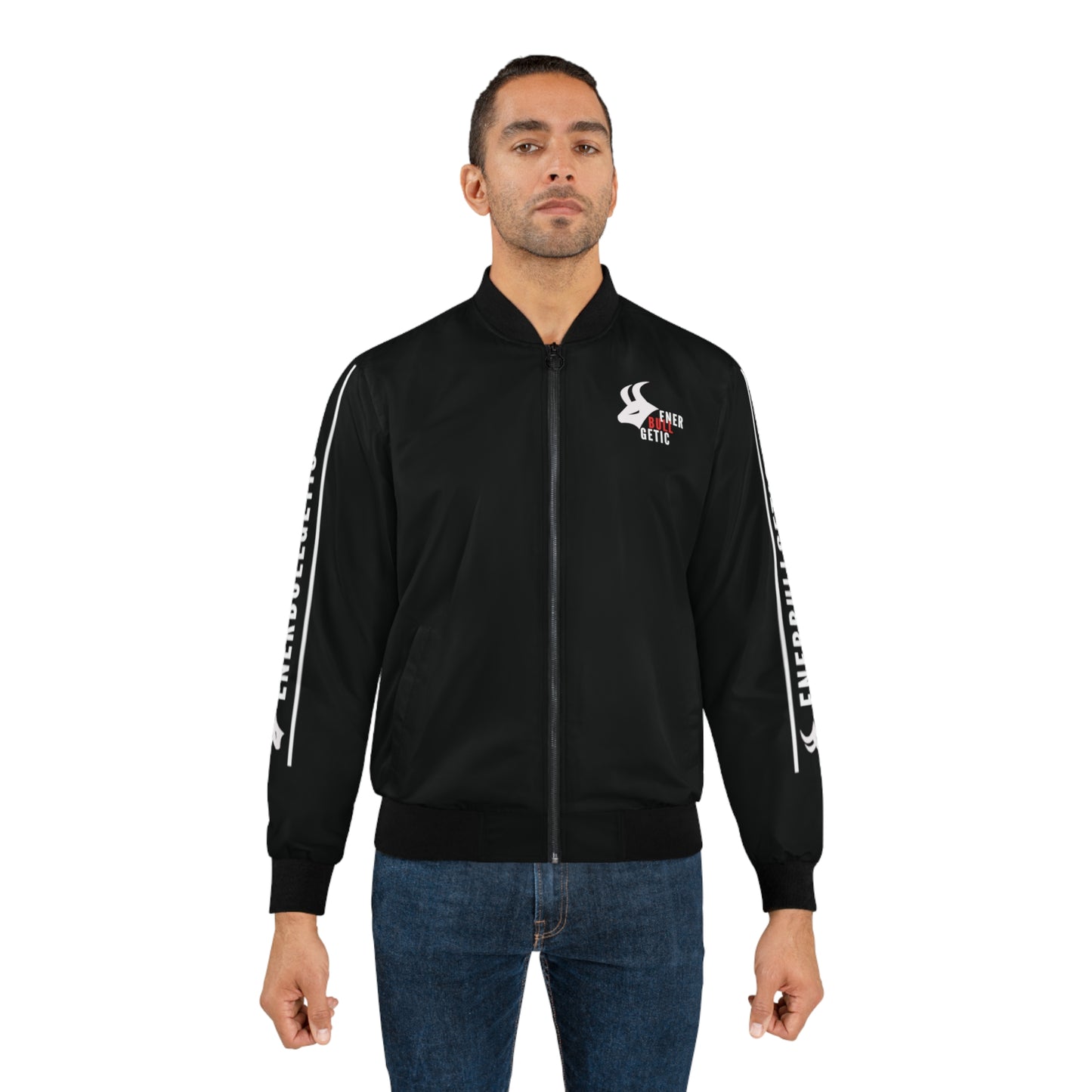 EnerBullgetic Striped Black Edition Men's Bomber Jacket