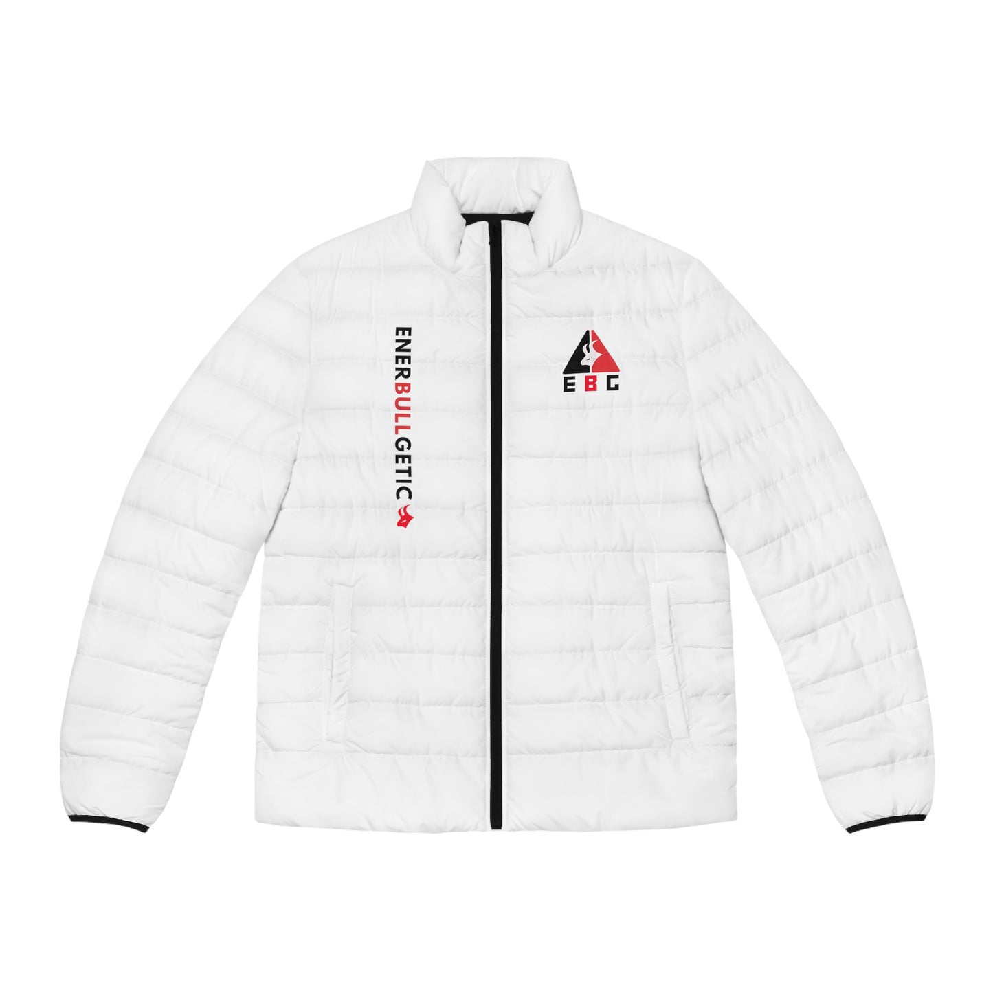 White Edition Logo Patch Men's Puffer Jacket