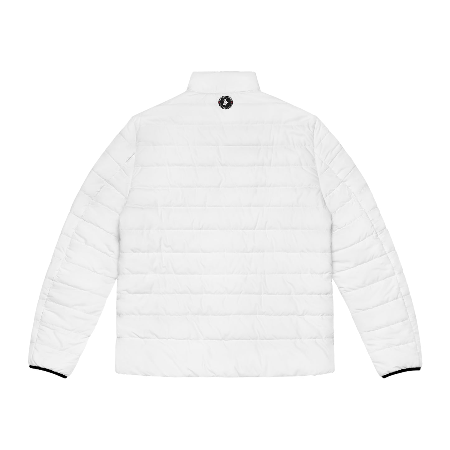 White Edition Logo Patch Men's Puffer Jacket