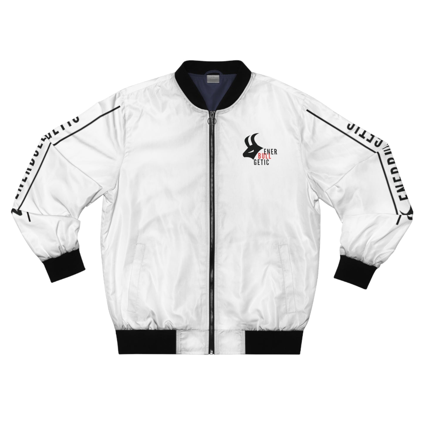 EnerBullgetic Striped White Edition Men's Bomber Jacket