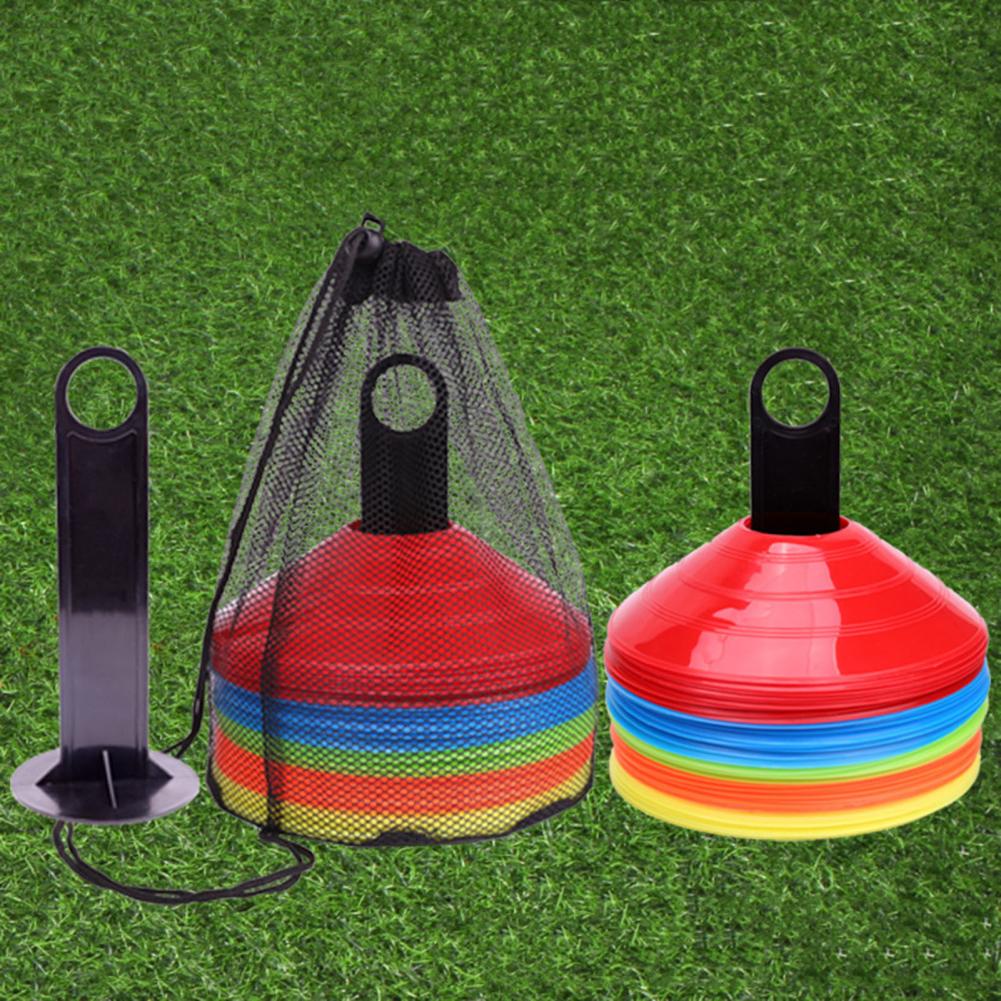 50Pcs Soccer Training Cones Mesh with Bag